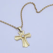 Laden Sie das Bild in den Galerie-Viewer, Kreuz 585er 14 K - Anhänger&Diamant mit Kette 333er 8 Karat 52 cm