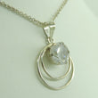 Laden Sie das Bild in den Galerie-Viewer, Vintage Damen 925er Silber Kette mit Zirkonia Anhänger