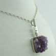 Laden Sie das Bild in den Galerie-Viewer, Vintage 925er Silber Damen Halskette & Anhänger mit Amethyst 835er Silber