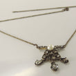 Laden Sie das Bild in den Galerie-Viewer, Antik Collier mit Strasssteine & Perle 835er Silber 43 cm