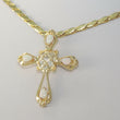 Laden Sie das Bild in den Galerie-Viewer, Vintage Kette mit Anhänger mit Opal & Zirkonia 585er 14 Karat Gelbgold