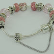 Laden Sie das Bild in den Galerie-Viewer, Damen 925er Silber Bettelarmband mit Farbsteinen 19 cm
