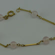 Laden Sie das Bild in den Galerie-Viewer, Vintage Armkette mit "Rosenquarz Kugeln" / 333er - 8 Karat Gelbgold /19,0 cm