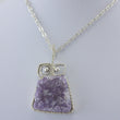 Laden Sie das Bild in den Galerie-Viewer, Designer Damen -Halskette mit Amethyst-Anhänger / 835 Silber / ca. 60,0 cm
