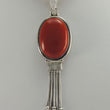 Laden Sie das Bild in den Galerie-Viewer, Vintage Kette & Anhänger mit Karneol / 925er Silber / ca. 45 cm