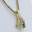 Laden Sie das Bild in den Galerie-Viewer, Vintage Kette & Anhänger mit Saphir / Diamant / 333er 8 Karat Gold 45cm