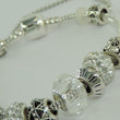 Laden Sie das Bild in den Galerie-Viewer, Damen 925er Silber Bettelarmband mit Farbsteinen 19 cm
