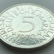 Laden Sie das Bild in den Galerie-Viewer, 5 Deutsche Mark Silberadler 1970 G
