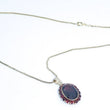 Laden Sie das Bild in den Galerie-Viewer, Vintage Kette &amp; Anhänger mit Granat / 333er 8 Karat Gold 45cm
