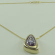 Laden Sie das Bild in den Galerie-Viewer, Vintage Damen Silber 925er Halskette &amp; Anhänger Silbervergoldet mit Amethyst
