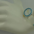 Laden Sie das Bild in den Galerie-Viewer, ZentRa Q - Damenarmbanduhr in blau/weiß / Quarz / Lederarmband
