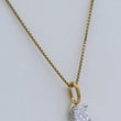 Laden Sie das Bild in den Galerie-Viewer, Kette 333er 8 K Gold Anhänger 585er 14 K Gold mit 0.30 ct. Diamant / 42 cm
