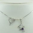 Laden Sie das Bild in den Galerie-Viewer, Vintage Damen Halskette 925er Silber &amp; Anhänger mit Amethyst
