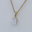 Laden Sie das Bild in den Galerie-Viewer, Kette 333er 8 K Gold Anhänger 585er 14 K Gold mit 0.30 ct. Diamant / 42 cm
