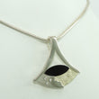 Laden Sie das Bild in den Galerie-Viewer, Esprit Vintage 925er Silber Damen Schlangenkette &amp; Anhänger mit Onyx &amp; Zirkonia
