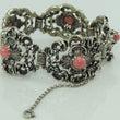 Laden Sie das Bild in den Galerie-Viewer, Vintage Damen Trachten Armband 835er Silber mit Rosenquarz

