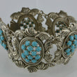 Laden Sie das Bild in den Galerie-Viewer, Vintage Damenarmband mit Türkis / Metall ca. 18 cm
