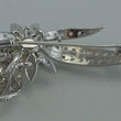 Laden Sie das Bild in den Galerie-Viewer, Vintage Brosche "Blume mit Perle &amp; Zirkonia" / 800er Silber
