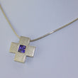 Laden Sie das Bild in den Galerie-Viewer, Kette - mit "Kreuz &amp; Amethyst“ / 925 Silber
