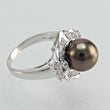 Laden Sie das Bild in den Galerie-Viewer, Vintage Damenring mit Tahiti Perle - 750er 18K Weißgold - ca. 1,70 ct Diamanten*
