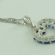 Laden Sie das Bild in den Galerie-Viewer, Vintage Damen 925er Silber Kette mit Farbstein Anhänger
