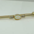 Laden Sie das Bild in den Galerie-Viewer, Vintage Anstecknadel mit Opal &amp; Zirkonia / 333er - 8 Karat Gelbgold
