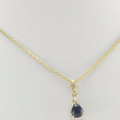 Laden Sie das Bild in den Galerie-Viewer, Kette mit Anhänger mit 0.03ct. Diamant &amp;Turmalin 333er&amp;585er Gelbgold
