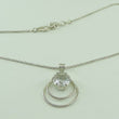 Laden Sie das Bild in den Galerie-Viewer, Vintage Damen 925er Silber Kette mit Zirkonia Anhänger
