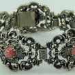 Laden Sie das Bild in den Galerie-Viewer, Vintage Damen Trachten Armband 835er Silber mit Rosenquarz
