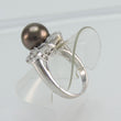 Laden Sie das Bild in den Galerie-Viewer, Vintage Damenring mit Tahiti Perle - 750er 18K Weißgold - ca. 1,70 ct Diamanten*
