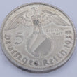 Laden Sie das Bild in den Galerie-Viewer, Drittes Reich 5 Reichsmark Silbermünze 1938 A - Hindenburg mit HK
