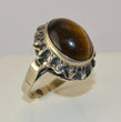 Laden Sie das Bild in den Galerie-Viewer, Vintage Damenring Tigerauge / 925 Silber 62 19,7 mm Ø
