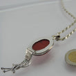 Laden Sie das Bild in den Galerie-Viewer, Vintage Kette &amp; Anhänger mit Karneol / 925er Silber / ca. 45 cm
