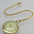 Laden Sie das Bild in den Galerie-Viewer, Vintage Adora Taschenuhr Handaufzug mit Kette vergoldet 23cm
