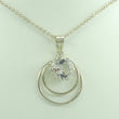 Laden Sie das Bild in den Galerie-Viewer, Vintage Damen 925er Silber Kette mit Zirkonia Anhänger
