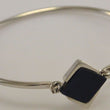 Laden Sie das Bild in den Galerie-Viewer, Armreif / 835er Silber / ⌀ 4,3 cm / Onyx
