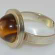 Laden Sie das Bild in den Galerie-Viewer, Vintage Damenring Tigerauge / 835 Silber 58 18,4 mm Ø
