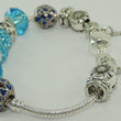 Laden Sie das Bild in den Galerie-Viewer, Damen 925er Silber Bettelarmband mit Farbsteinen 19 cm
