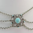 Laden Sie das Bild in den Galerie-Viewer, Vintage Damen Trachten-Collier mit Türkis / ca. 42 cm
