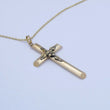 Laden Sie das Bild in den Galerie-Viewer, Vintage Kette 8 Karat &amp; Kreuz 14 Karat Gold 50 cm
