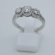 Laden Sie das Bild in den Galerie-Viewer, Past Present Future Ring Diamant 2,0 ct / 585er - 14 K Gold Gr. 55 17,5 mm Ø
