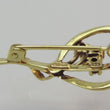 Laden Sie das Bild in den Galerie-Viewer, Vintage Anstecknadel mit Zirkonia &amp; Rubin / 333er - 8 Karat Gelbgold
