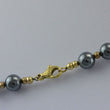 Laden Sie das Bild in den Galerie-Viewer, Vintage Hämatit-Kette mit Gold-Kugel „333er - 8 Karat Gold-Verschluss - 50cm
