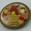 Laden Sie das Bild in den Galerie-Viewer, antike Brosche - mit „gemaltem Blumenmotiv“

