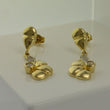 Laden Sie das Bild in den Galerie-Viewer, Vintage Damen Ohrringe mit Zirkonia / 585er 14 Karat Gelbgold
