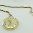 Laden Sie das Bild in den Galerie-Viewer, Vintage DUGENA Taschenuhr Handaufzug vergoldet mit Kette
