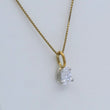 Laden Sie das Bild in den Galerie-Viewer, Kette 333er 8 K Gold Anhänger 585er 14 K Gold mit 0.30 ct. Diamant / 42 cm
