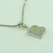 Laden Sie das Bild in den Galerie-Viewer, Vintage Damen 835er Silber Kette mit Zirkonia Anhänger 925er Silber "B"
