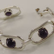 Laden Sie das Bild in den Galerie-Viewer, Silberarmband mit Amethyst / 835er Silber
