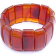 Laden Sie das Bild in den Galerie-Viewer, Vintage Damen Armband Carneol 18cm Gummiband
